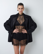 Топ из тонкого кружева черный