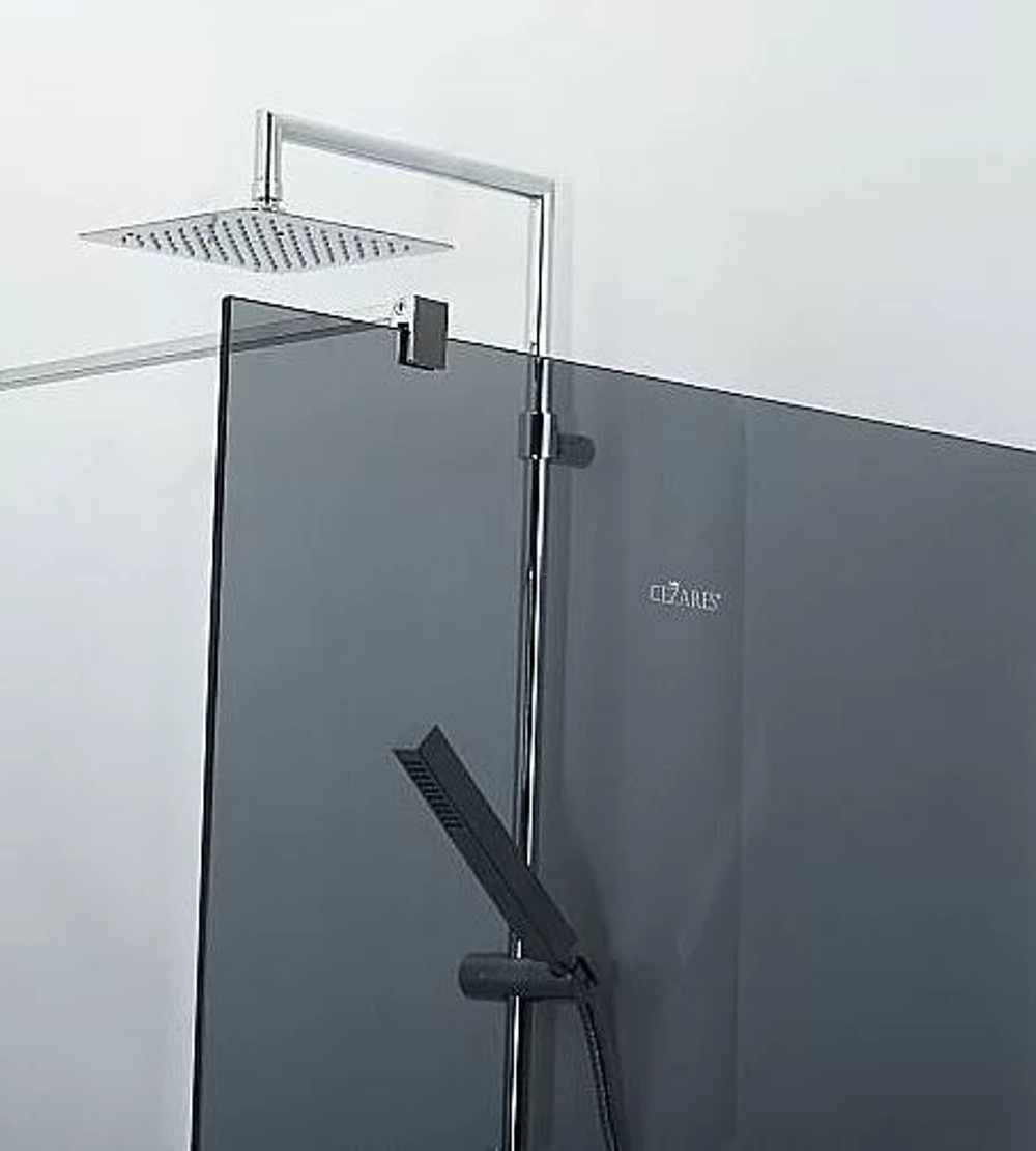 Душевое ограждение Cezares LIBERTA-L-2-80-120-GR-Cr стекло тонированное/профиль хром