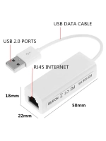 Конвертер-переходник USB 2.0 Ethernet Adapter QTS1081B