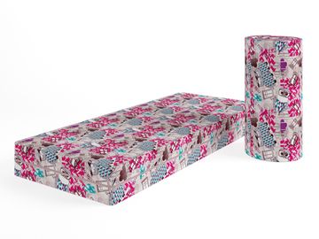 Чехол для матраца 80*190*20 "Лаворо"(Принт Filin Magenta)