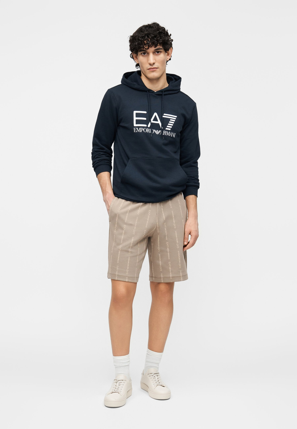 EA7 Emporio Armani UNISEX - Толстовка с капюшоном - Синий
