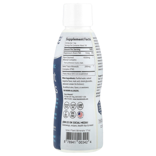 Trace, ионные минералы растительного происхождения, натуральный вкус мандарина, 503 мл (17 жидк. унций)