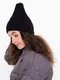 Шапка женская демисезонная , цвет чёрный, размер 52-56