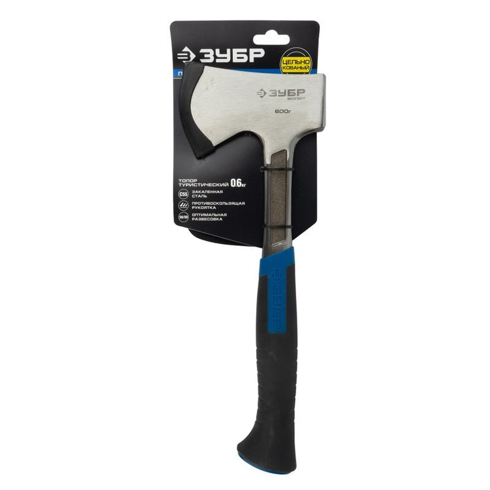 Топор цельнометаллический 0,6 кг обрезиненная рукоятка 360 мм Зубр Профессионал