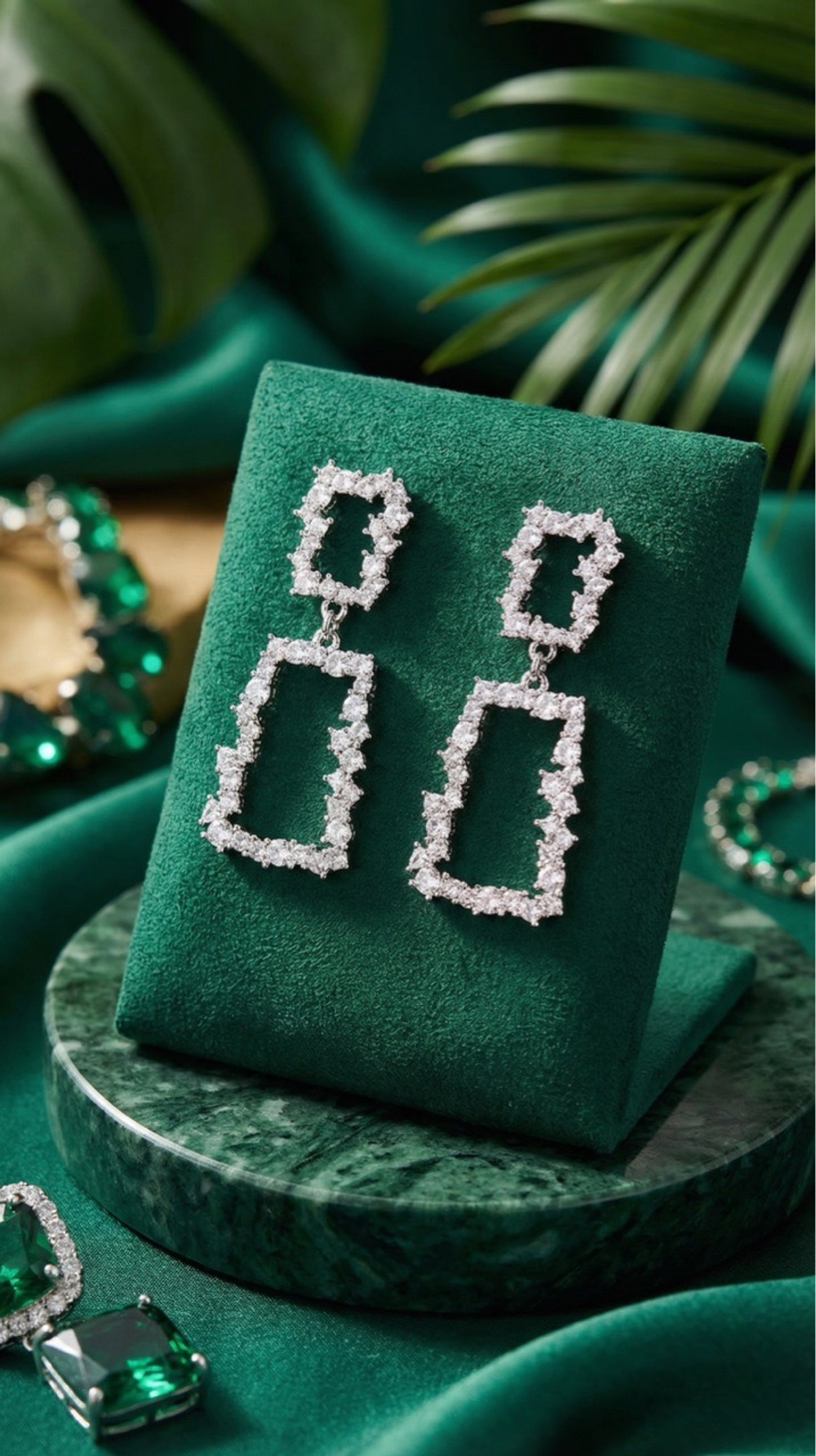 Серьги фианиты 2