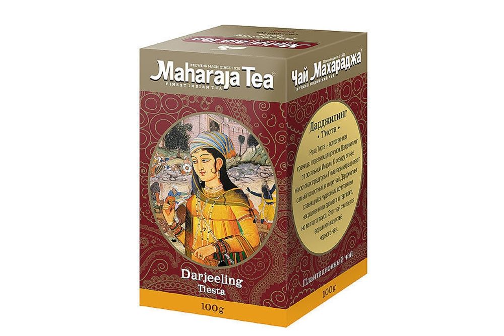 Чай чёрный Maharaja Tea Darjeeling Tiesta индийский байховый 100 г, 2 шт