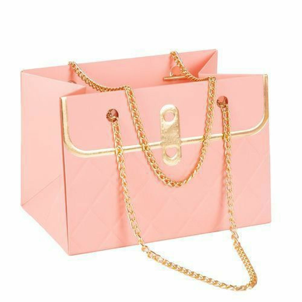 Пакет-сумка с цепочкой 15*10.5*10 ПЕРСИК