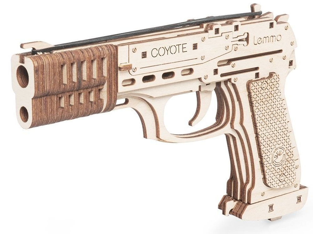 Деревянный конструктор Lemmo Пистолет резинкострел Койот
