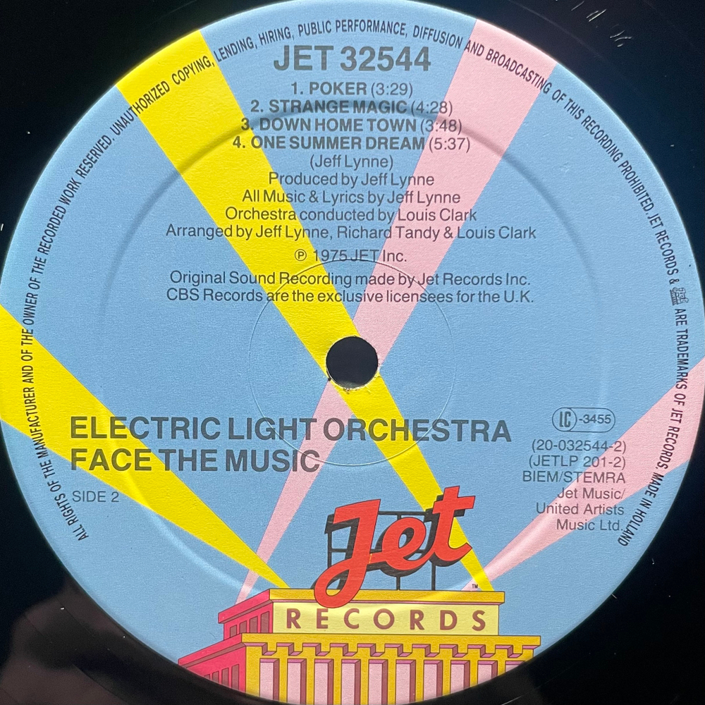 Electric Light Orchestra ‎– Face The Music (Голландия)