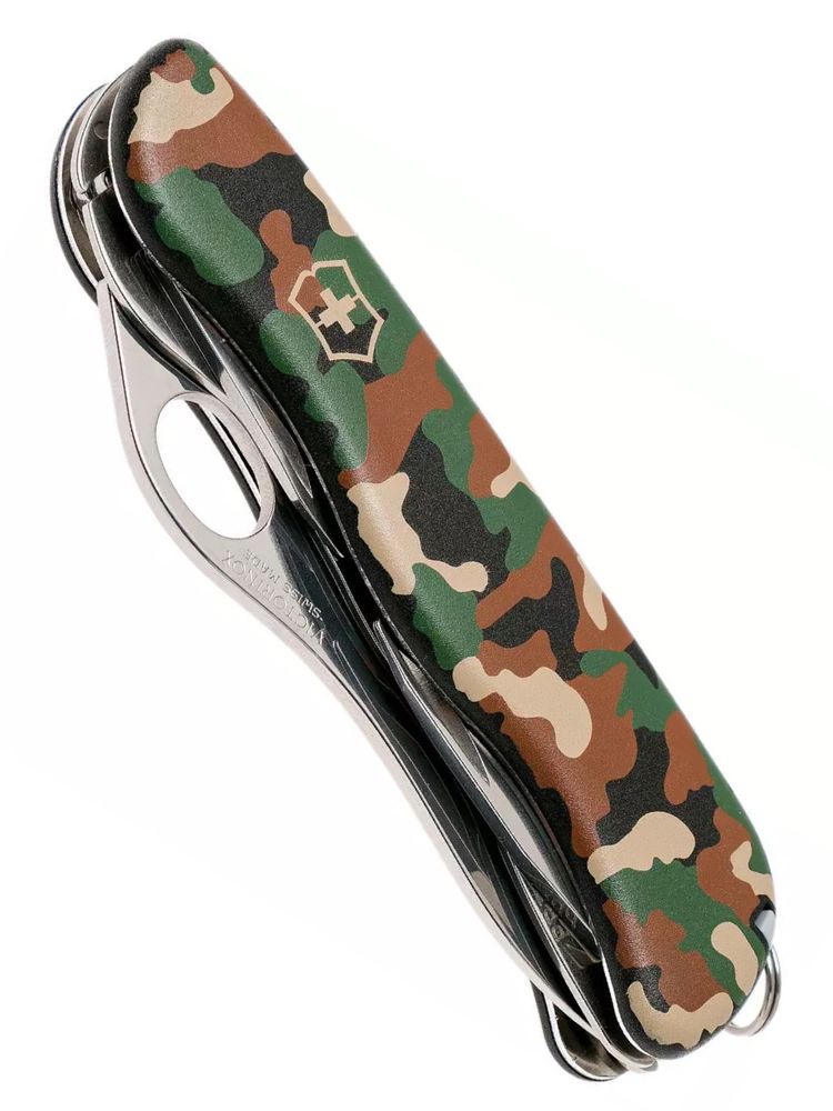 Нож перочинный VICTORINOX Trailmaster One Hand, 111 мм, 12 функций, с фиксатором лезвия, камуфляж