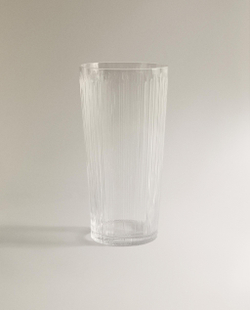 Zara Home Ваза из стекла, цвет зелёный, 25 см