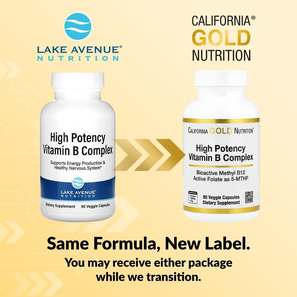 California Gold Nutrition, высокоэффективный комплекс витаминов группы B с тиамина гидрохлоридом, ниацином, пантотеновой кислотой и инозитолом, 90 вегетарианских капсул