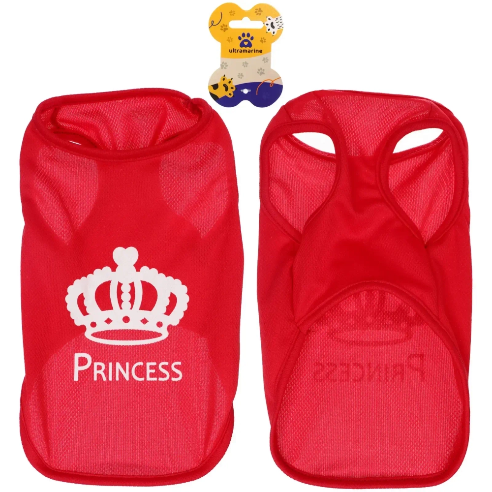 Майка для кошек и собак мелких пород «Бонита на стиле», мамина принцесса, размер S (обхват шеи 24, длина спинки 24см, объем груди 38см, от 2 до 4кг)