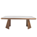 Обеденный стол 1106/MI2207T из керамики и орехового дерева