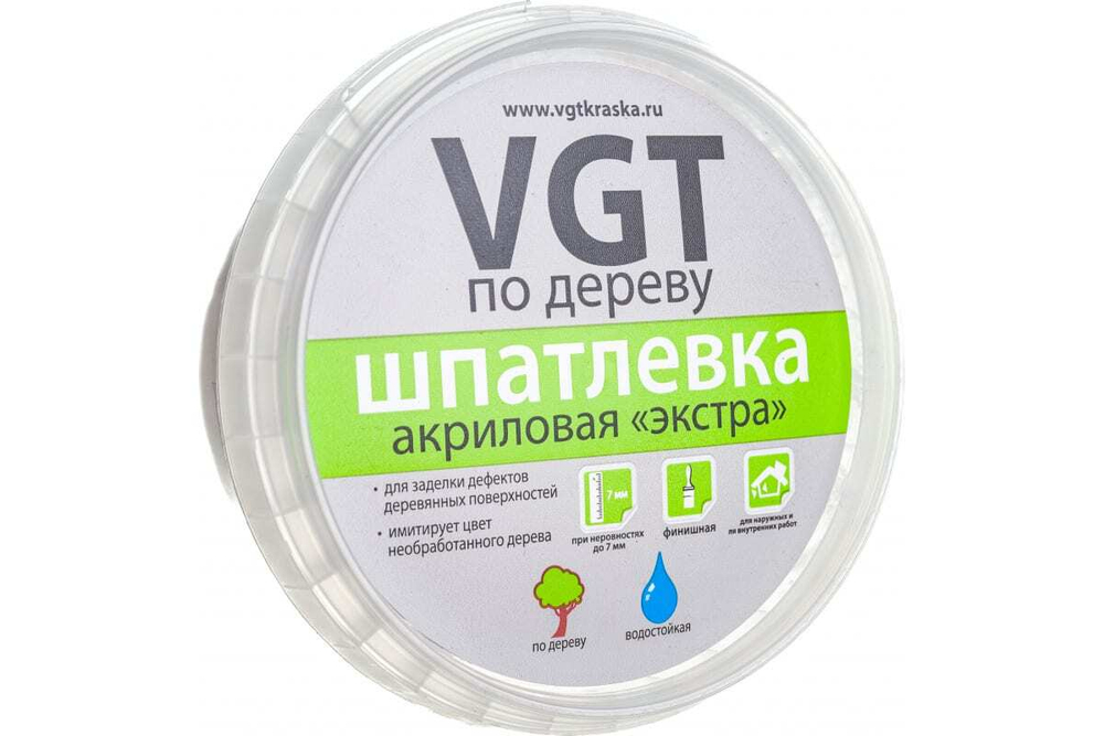 ШПАТЛЕВКА VGT ПО ДЕРЕВУ ЭКСТРА БЕЛАЯ 0,3КГ