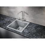 Мойка для кухни MILACIO Murcia 46 Cuarzo MC.77033, серый металлик