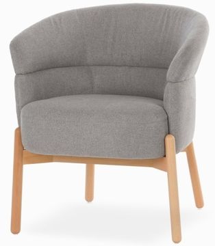 Кресло Wally Wood серое 