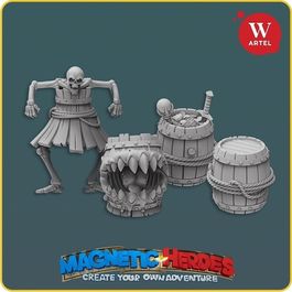 Комплект миниатюр Magnetic Heroes: Dungeon Set Barrel