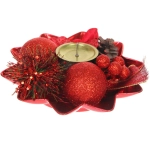 Подсвечник новогодний «Изящный вечер» 20 см, Красный