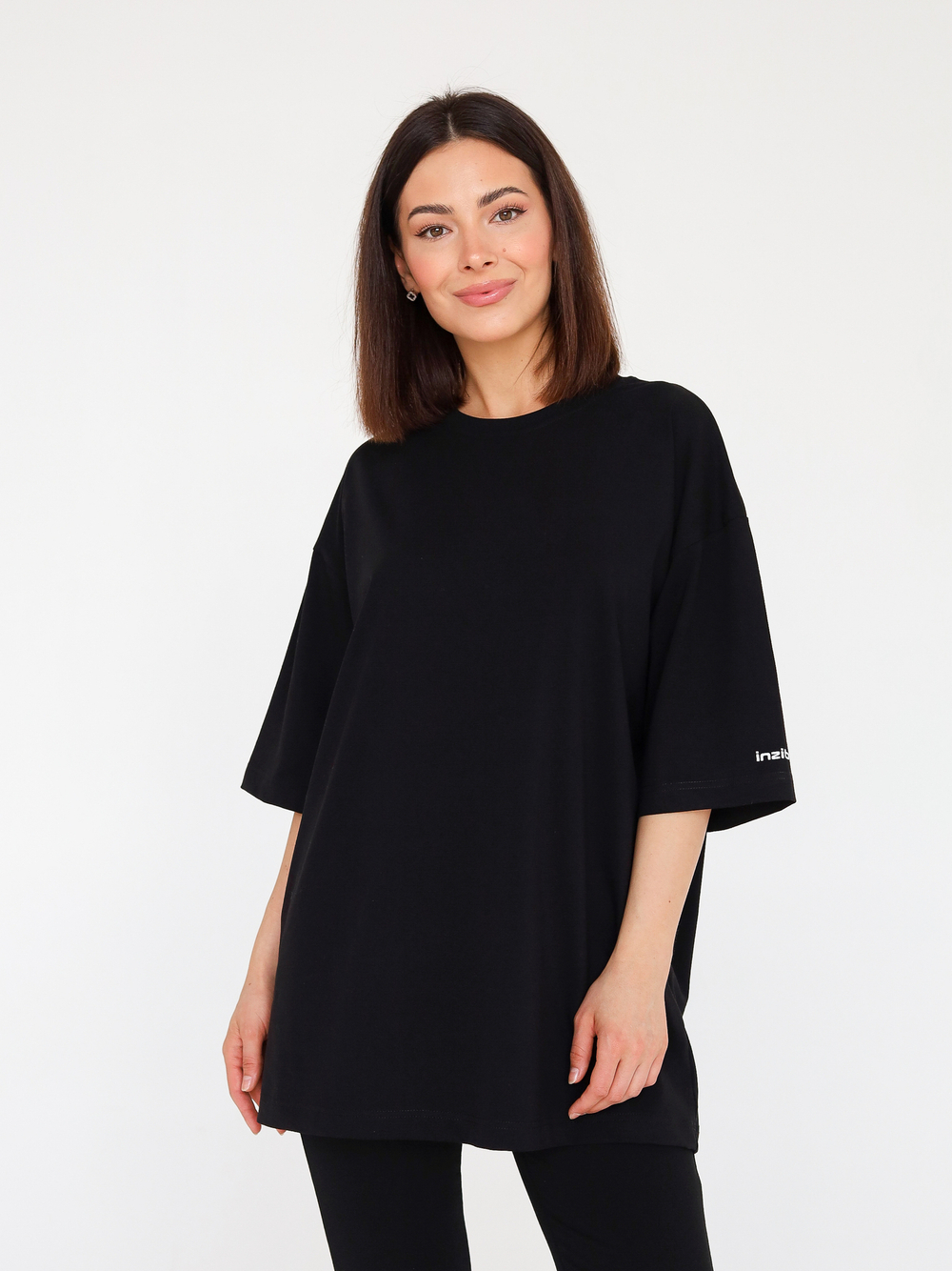 Футболка овер unisex, черная