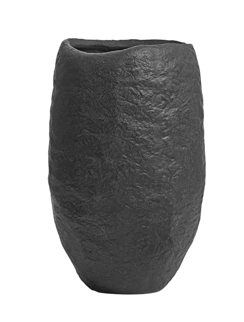 Кашпо TREEZ Effectory - Organic - Высокая чаша - Тёмно-серый камень