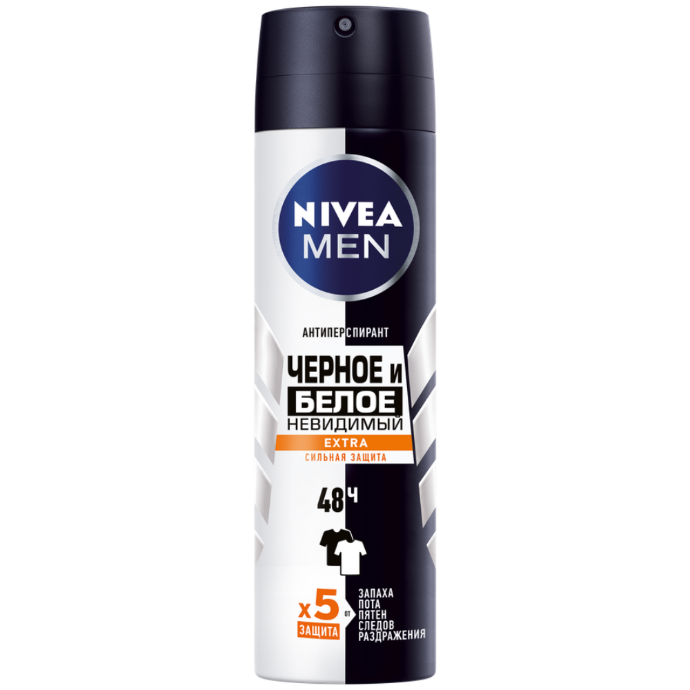 Дезодорант-антиперспирант спрей Nivea Men Черное и Белое Extra 150мл
