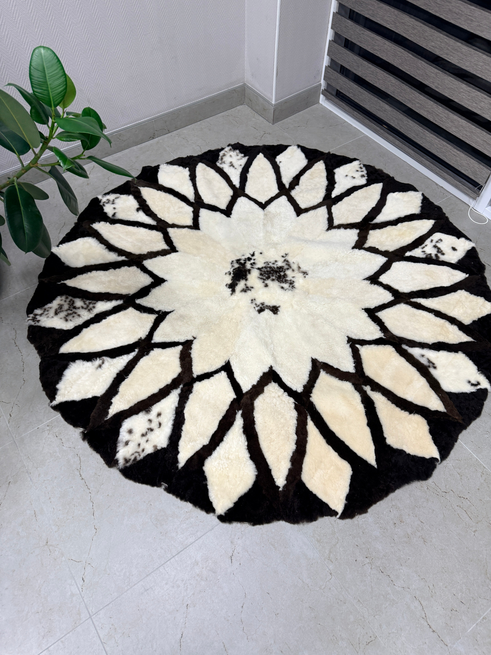 Ковер шкура натуральная овчина меховой