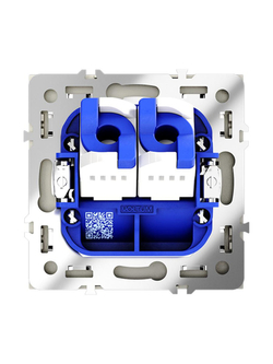 Розетка компьютерная 2-м СП S70 RJ45 + RJ45 кат.6 механизм сталь Voltum VLS060205