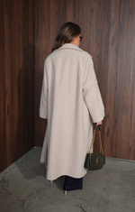 Пальто оверсайз из буклированной шерсти