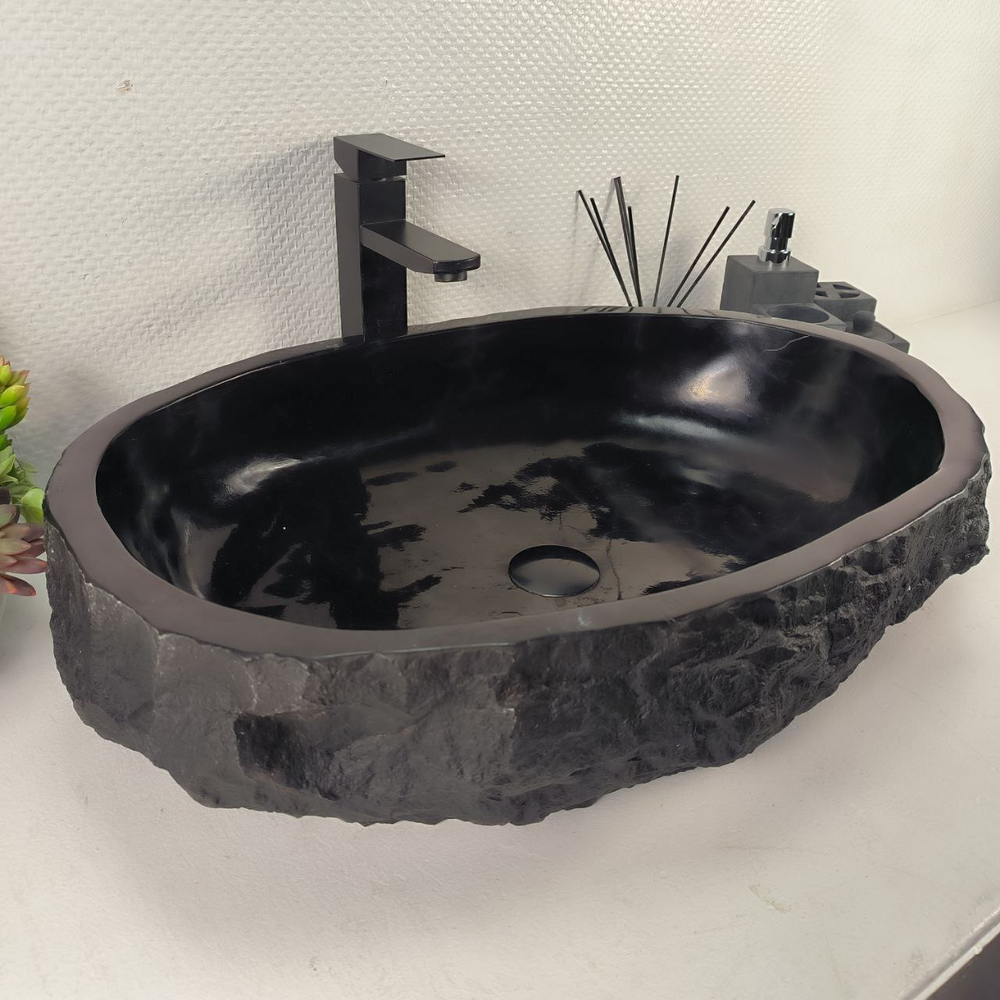 Раковина из андезита Erozy Black EA-65001 63*43*15 0039