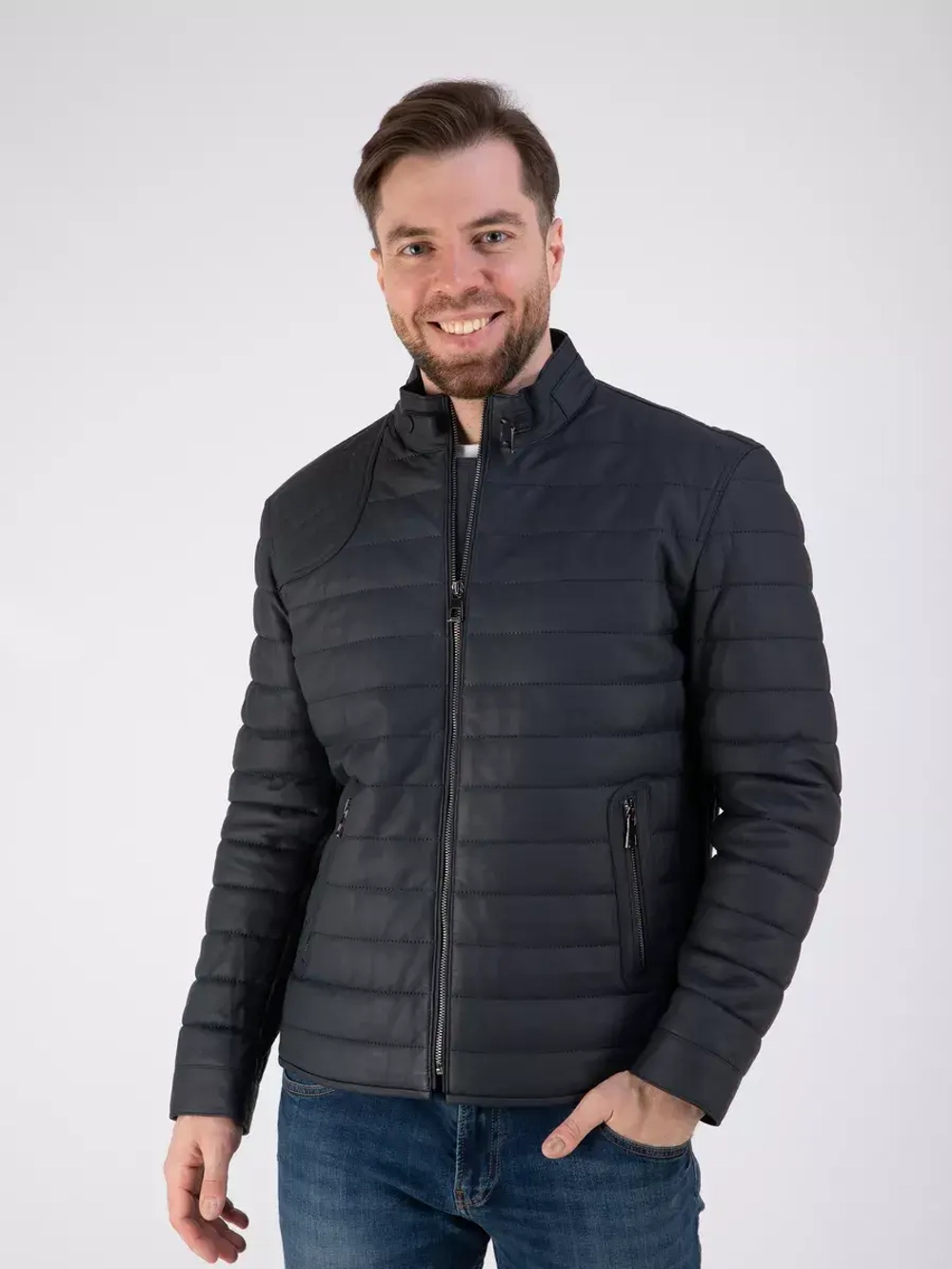 Куртка кожаная демисезонная Турция