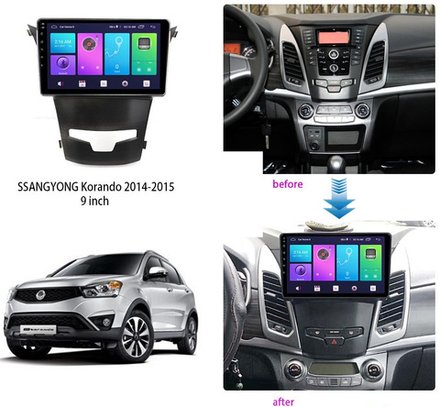 Магнитола для SsangYong Actyon II 2013-2021 - Carmedia SF-9082 IPS, Android 10, 8 ядер (TS18), 4G SIM-слот