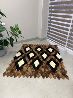 Меховой Коврик прикроватный накидка на кресло из овчины