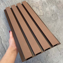Фасадная реечная панель EasyDecking Wood-X 219х26х3010 Коричневый Шлифованная