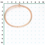 Браслет «Гвоздь» жесткий из красного золота
