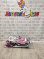 Санки-коляски Ника 7-5K пыльно-розовый с шишкой