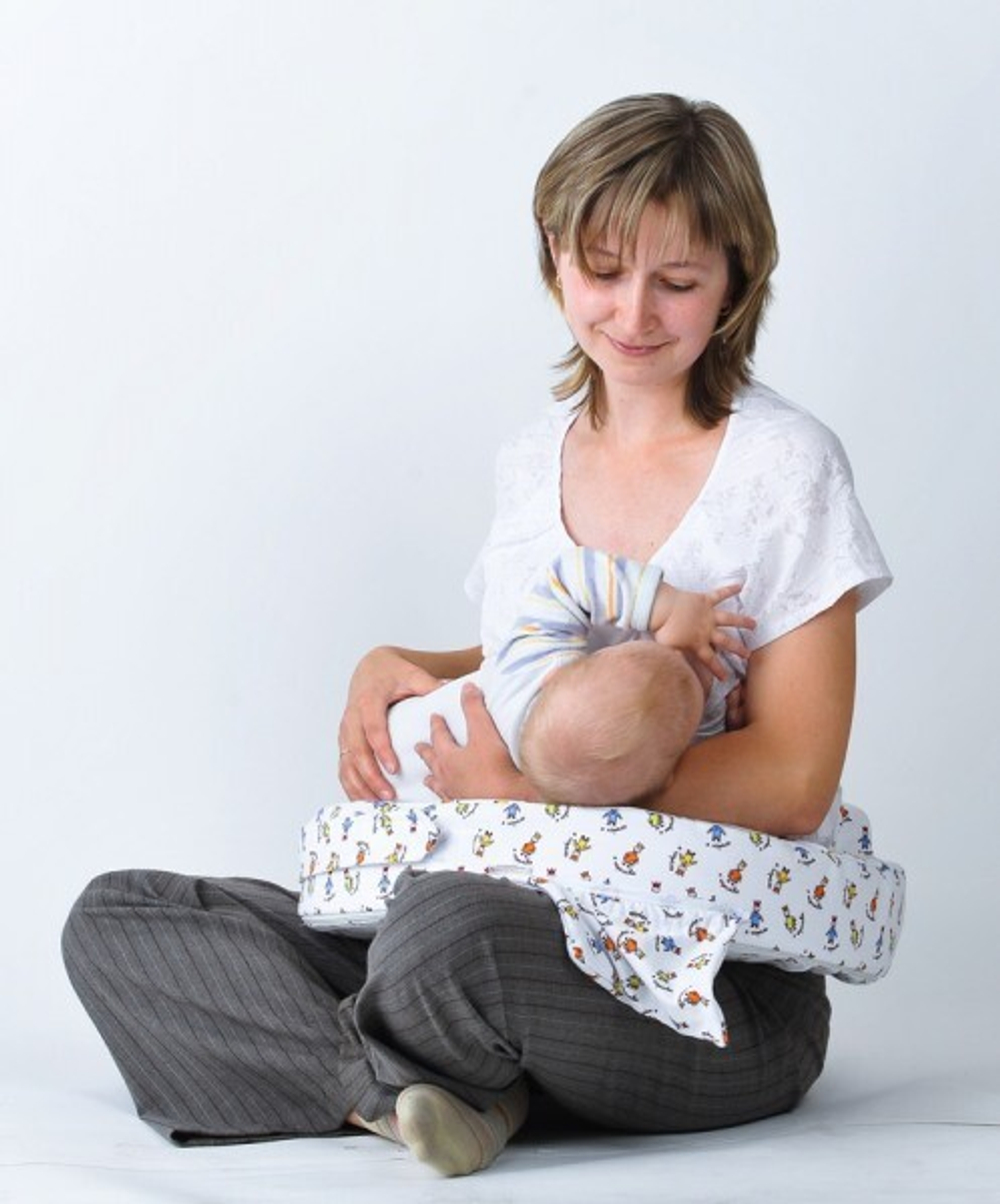 Подушка для кормления «Milk Rivers Support» нежно-голубая однотонная