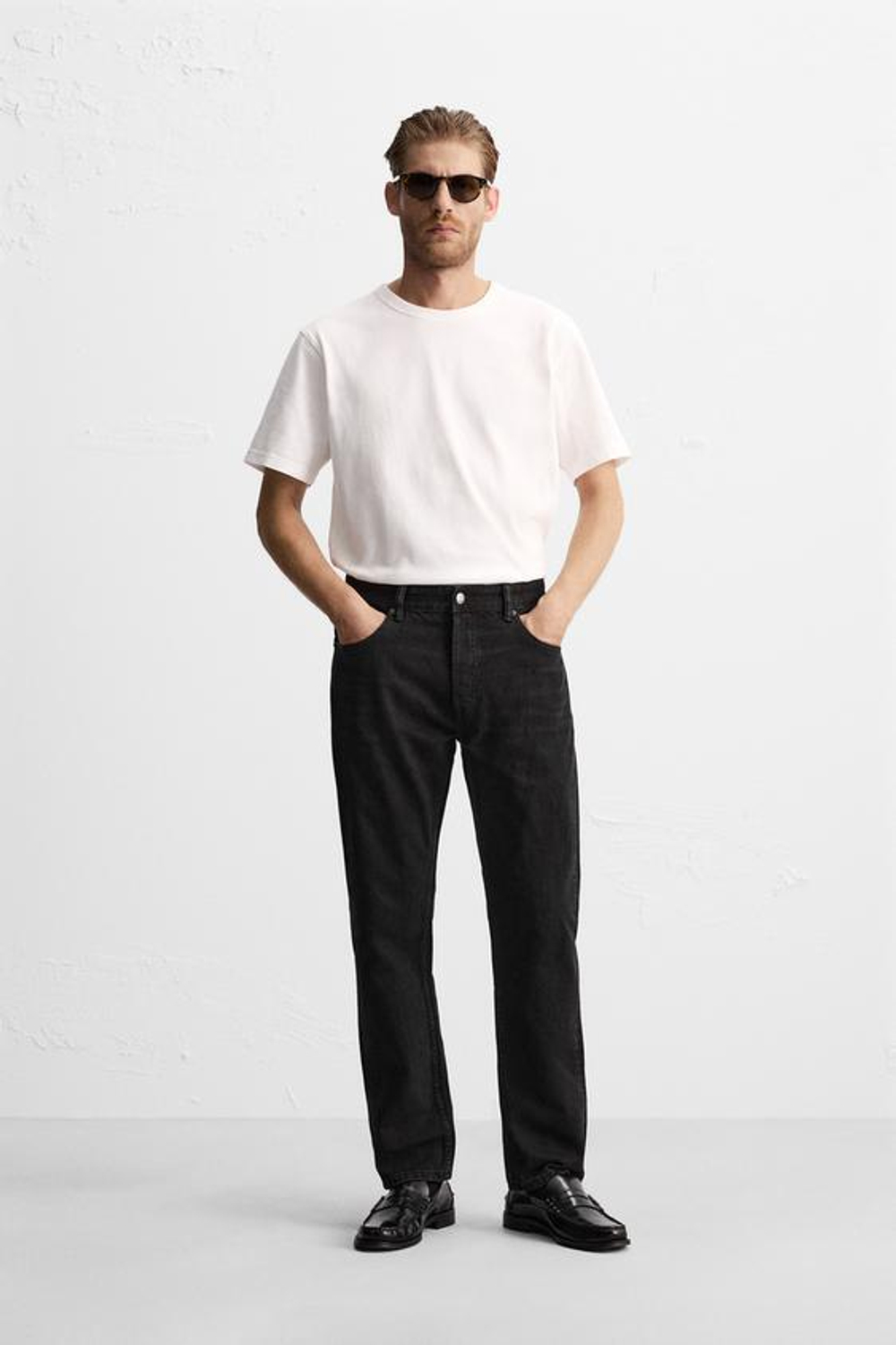 ZARA ДЖИНСЫ REGULAR FIT, УГОЛЬНЫЙ