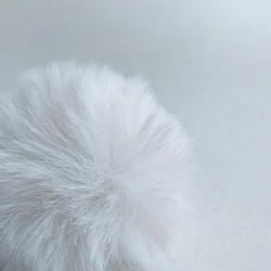 Помпон искусственный мех "Белый" d=7 см