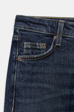 ZARA ДЖИНСЫ TRF CROPPED FLARE С ВЫСОКОЙ ПОСАДКОЙ, МОРСКОЙ СИНИЙ