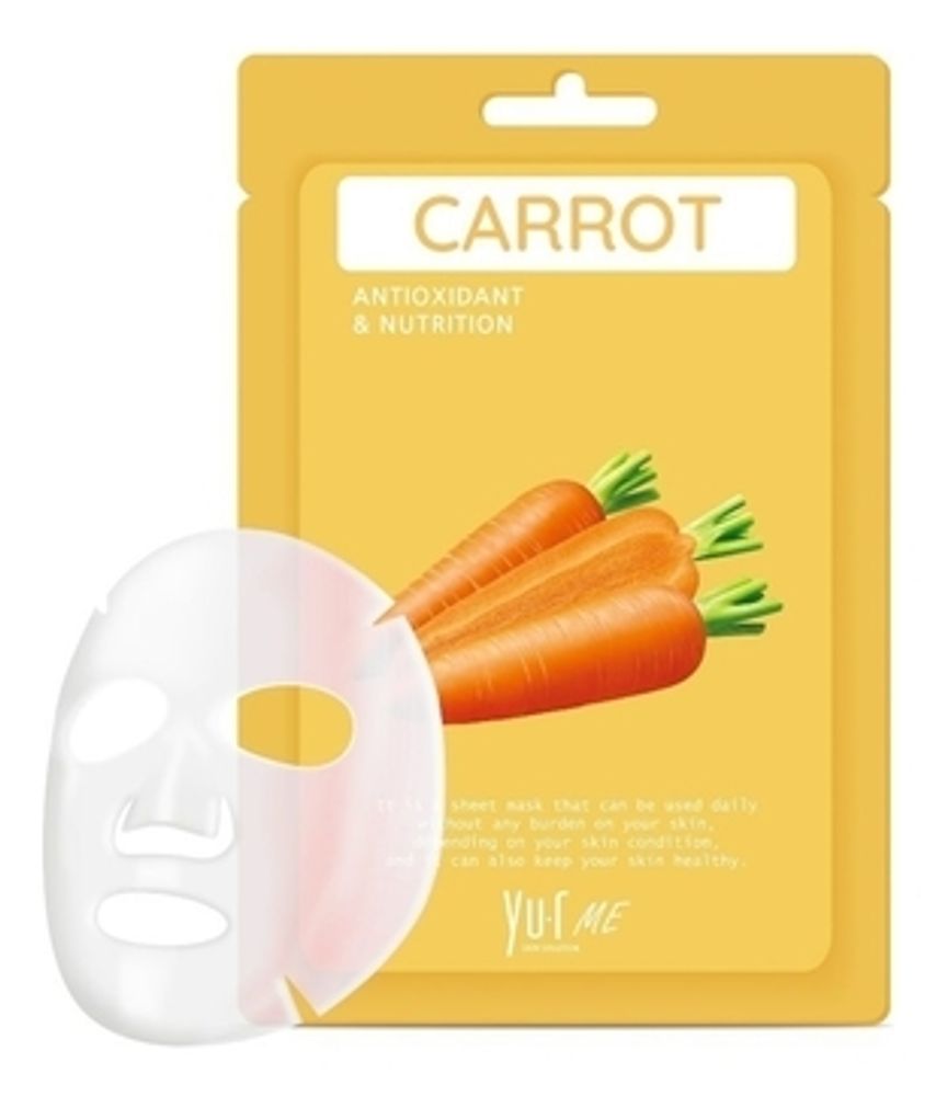 Маска для лица с экстрактом моркови YU.R ME Carrot Sheet Mask