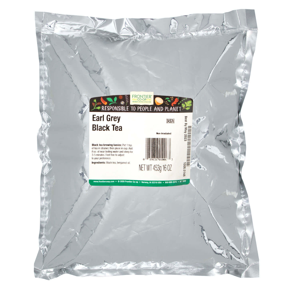 Frontier Co-op, Earl Grey, черный чай, 453 г (16 унций)