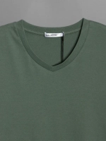 Футболка мужская повседневная однотонная хлопок