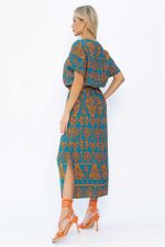 Платье Вистерия (лазурно-оранжевое) П13908-5М LT Collection