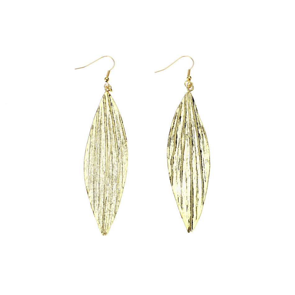 Серьги листья Ester Bijoux Астромерия SK328GA- G BR