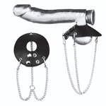 Утяжка-парашют на мошонку 3.5 Parachute Ball Stretcher (Цвет: черный с серебристым)