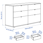 Комбинация для хранения - VIHALS IKEA/ ВИХАЛС ИКЕА, 245x47x140 см , белый