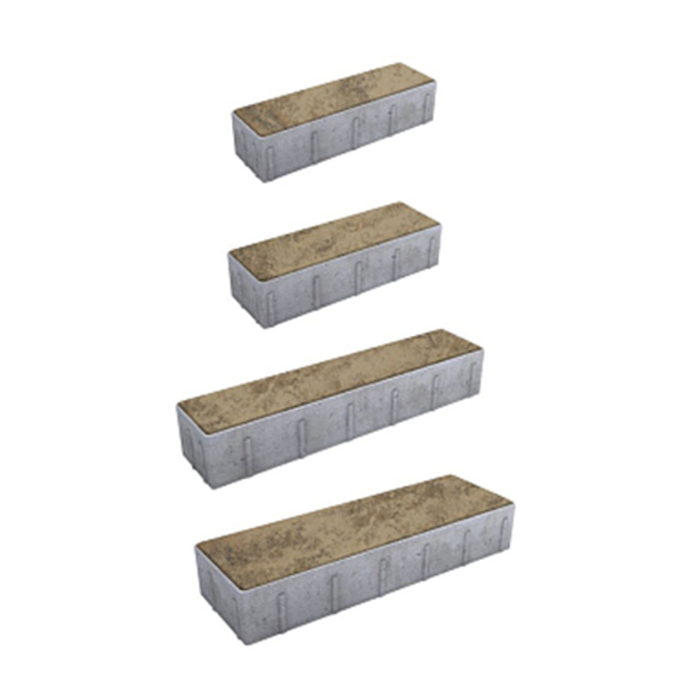 Тротуарная плитка ПАРКЕТ - Листопад гладкий Старый замок, комплект из 4 видов плит