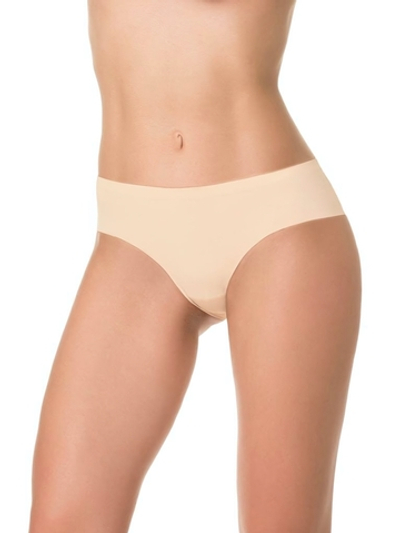 Женские трусики-слипы с кружевными вставками (Размер: L) (Цвет: бежевый)