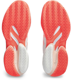 Женские теннисные кроссовки Asics Court FF 3 Clay - white/sun coral - White